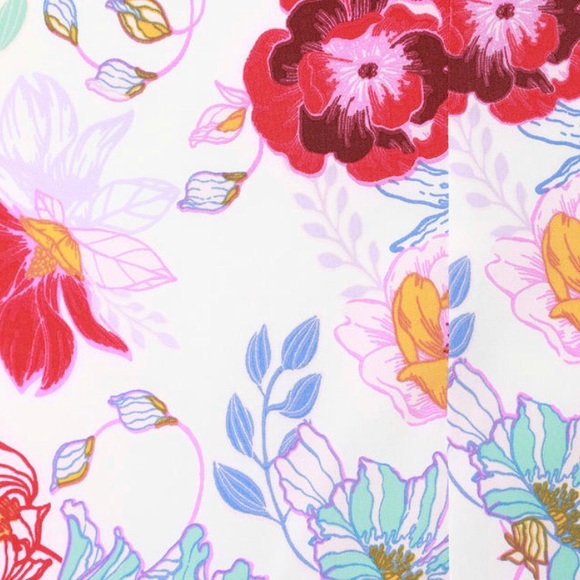 NWT Lulus Aura White Floral Print Satin Mini Skirt - Picture 4 of 8